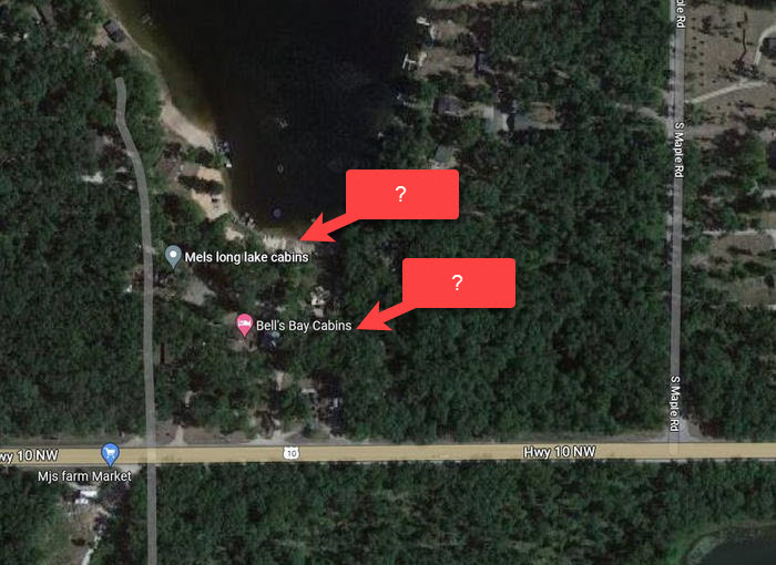 DeMorrow Resort (De Morrows Modern Housekeeping Cottages) - Aerial Map (newer photo)